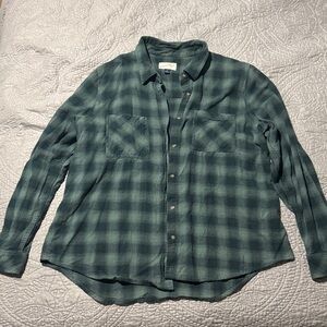 Universal Thread Teal Plaid Button Down Shirt